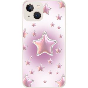 custom Iridescent Pink Stars phone cover