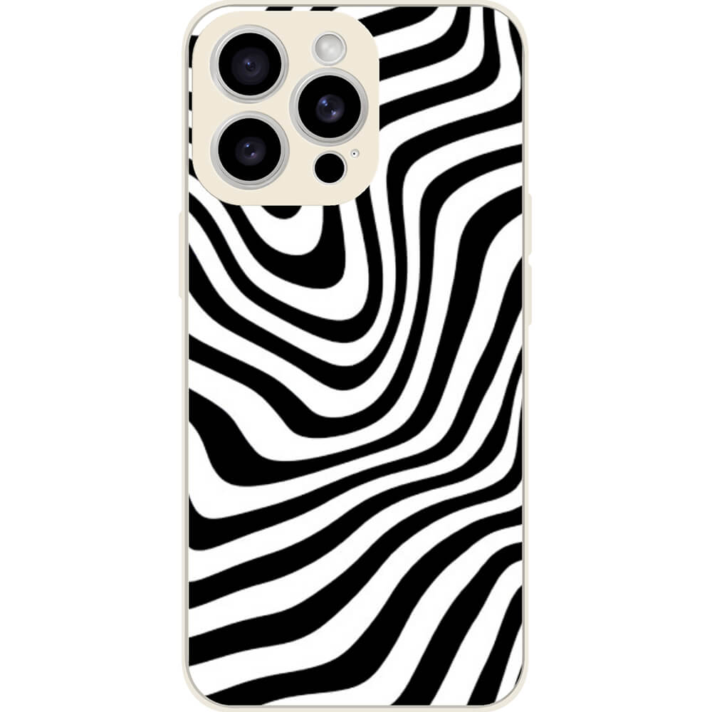 Black Zebra Stripe – Customizable Case For iPhone